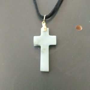 Jade Cross Necklace